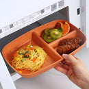 GobekUsa Divided Dish Diet Plate with 3 Compartments, Microwave Safe Dinnerware for Adults