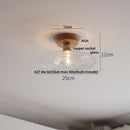 GobekUsa Clear Glass LED Ceiling Lamp Copper Socket Modern Nordic Style Lighting