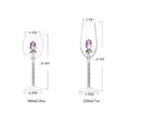 GobekUsa 3D Rose Stemware Wine Glass, Champagne Flute - Lovely Gift Home Decor