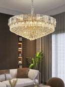 GobekUsa K9 Crystal Gold Chandelier Lighting for Living Room