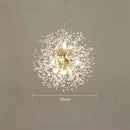 GobekUsa Dandelion Crystal Chandelier: Modern Nordic Style LED Pendant Light for Living Room