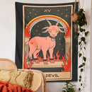 GobekUsa Devil Tarot Goat Wall Hanging Tapestry - Home Decor Hippie Dorm Room