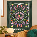 GobekUsa Lovers Tapestry: Tarot Card Astrology Snake Moon Psychedelic Wall Hanging