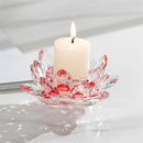 GobekUsa Crystal Lotus Candle Holder Aromatherapy Base Candelabros