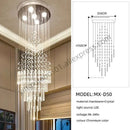 GobekUsa Crystal Chandelier: Modern Nordic LED Pendant Light for Kitchen Living Room Staircase
