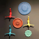 GobekUsa Bungee Jumper Wall Sculpture: Industrial Style Sporty Figurine for Living Room Decor