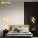 GobekUsa Gold Copper LED Wall Sconce for Bedroom Living Room Hallway