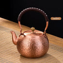 GobekUsa Handmade Copper Tea Pot with Knitting Handle - Chinese Light Luxury Tea Set