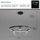 GobekUsa Black Round Combination Chandelier Pendant Light for Home Decor and Kitchen