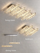 GobekUsa Crystal Ceiling Chandelier Light - Modern Luxury Dimmable LED Luminaire