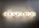 GobekUsa Ivory White Marble Copper LED Ceiling Light Luxury Modern Fixture