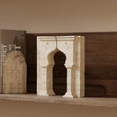GobekUsa Archway Shape Travertine Sculpture Figurine Statue for Home Decor