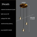 GobekUsa Black & Gold Crystal Chandelier LED Pendant Light Fixture Loft Staircase Lighting
