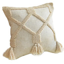 GobekUsa Handmade Geometric Tufted Pillowcase Set - Modern, Minimalist, Indian-Inspired Cushion Covers