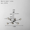 GobekUsa Glass Chandelier with Metal Frame for Parlor, Dining Room, and Bedroom Lighting
