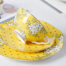 GobekUsa Lemon Tree Bone China Tea Set: Cup, Saucer, Plates, Teacup, Black Tea Kit