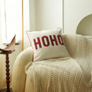 GobekUsa Christmas Letter Embroidery Plaid Cushion Cover Set