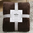 GobekUsa Cozy Striped Flannel Fleece Blanket for Winter - Bedroom Living Room Throw