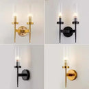 GobekUsa Gold LED Wall Lights Glass Lamps for Bedroom, Living Room, and Bathroom