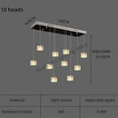GobekUsa Crystal Chandelier Pendant Light for Modern Indoor Dining and Kitchen Lighting