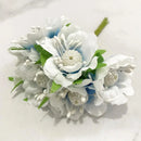 GobekUsa Blue Flower Cherry Stamen Berries Bundle for DIY Christmas Wedding Decor