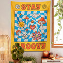 GobekUsa Groovy Mushroom Tapestry: Retro Psychedelic Hippie Wall Decor