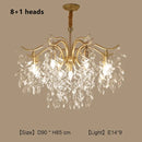 GobekUsa Crystal Chandelier: Modern Luxury LED Branch Lighting for Living Room & Bedroom