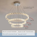 GobekUsa Crystal Chandelier: Modern Net Red Circle Light for Living Room, Bedroom, Restaurant
