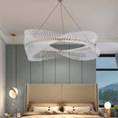 GobekUsa Golden Round Ceiling Chandelier for Bedroom Dining Art Gallery Indoor LED Fixture