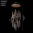 GobekUsa Crystal LED Chandelier: Modern Luxury Staircase & Living Room Hanging Lamp