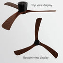 GobekUsa Black Modern Low Profile DC Ceiling Fan with Remote Control, Strong Airflow