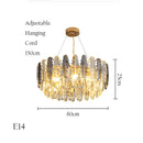 GobekUsa Crystal Chandelier Pendant Light for Living Room Bedroom Foyer