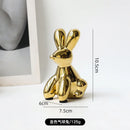 GobekUsa Golden Monkey Dog Rabbit Ceramic Balloon Animals Desk Ornament