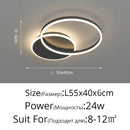 GobekUsa LED Round Ceiling Chandelier for Modern Living Room, Bedroom, Restaurant - Circle Rings Lighting Fixture