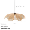 GobekUsa Japanese Wicker Petal Chandelier for Tea House Dining, Parlor, Restaurant