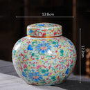 GobekUsa Enamel Tea Pot Ceramic Storage Jar - Airtight Coffee Container