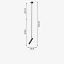 GobekUsa Black Adjustable LED Pendant Chandelier for Bedroom, Kitchen, Living Room