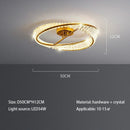 GobekUsa Crystal Rings LED Ceiling Light Dimmable Gold Lustre for Home Decoration