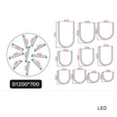 GobekUsa LED U Shape Chandelier Pendant Lamp Dimmable Ceiling Light