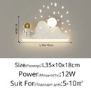 GobekUsa Astronaut Moon Wall Lamp for Children's Bedroom with Simple Modern Design