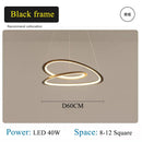 GobekUsa Kepler Round LED Chandelier for Living Room Decor White Pendant Lamp