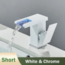 GobekUsa LED Black Waterfall Basin Faucet: Deck Mounted Hydroelectric Mixer Tap