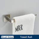 GobekUsa Black Stainless Steel Bathroom Accessories Set: Towel Bar, Paper Holder, Hook & Bath Rack