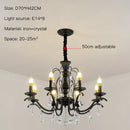 GobekUsa Black Wrought Iron Crystal Chandelier for Living & Dining Room - Elegance meets Style