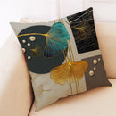 GobekUsa Ginkgo Leaves Linen Cushion Cover for Modern Home Decor & Living Room