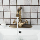 GobekUsa Antique Brass Kitchen Tap Mixer Faucet Double Handles Sink Torneiras Cozinha