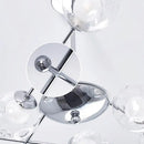 GobekUsa Glass Ball LED Chandelier Chrome Pendant Lamp for Home Decor