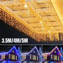 GobekUsa Icicle LED String Lights: Festive Outdoor Christmas Decoration for Party, Patio, Garden