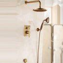 GobekUsa Brass Concealed 3 Way Shower System Set Wall Mounted Rain Mixer Tap
