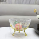 GobekUsa Golden Branches Glass Bowl Set for Home Kitchen Desserts and Snacks